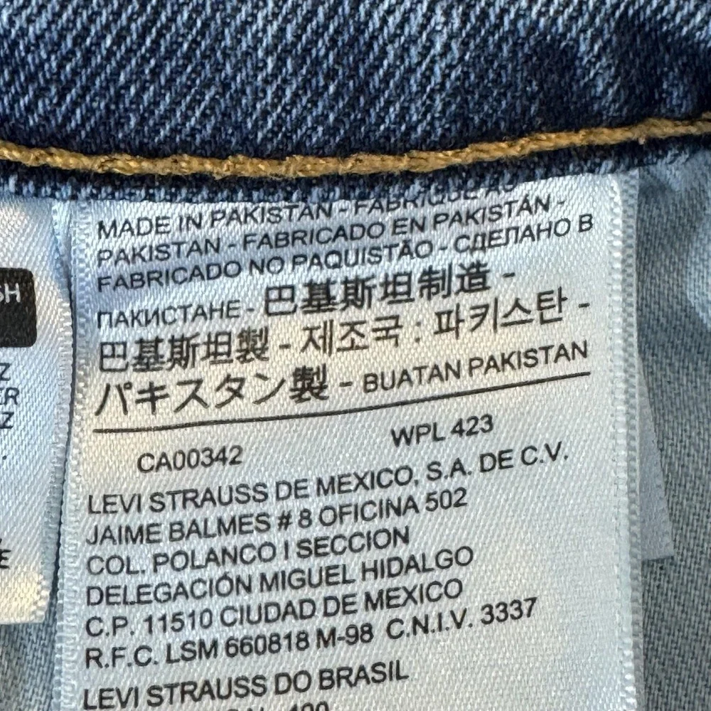 Levis 541 Jeans Mens 40x30 Blue Stretch Denim Athletic Fit Mid Rise Tapered